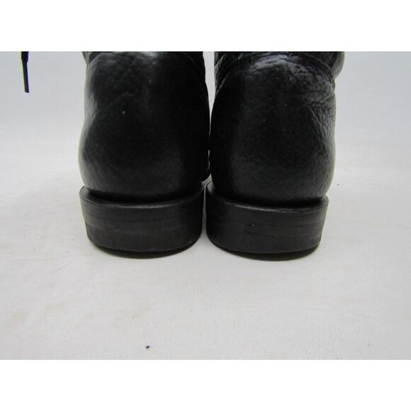 COWTOWN Mens Size 5.5 D Black Leather Laces Cowboy Western Boots